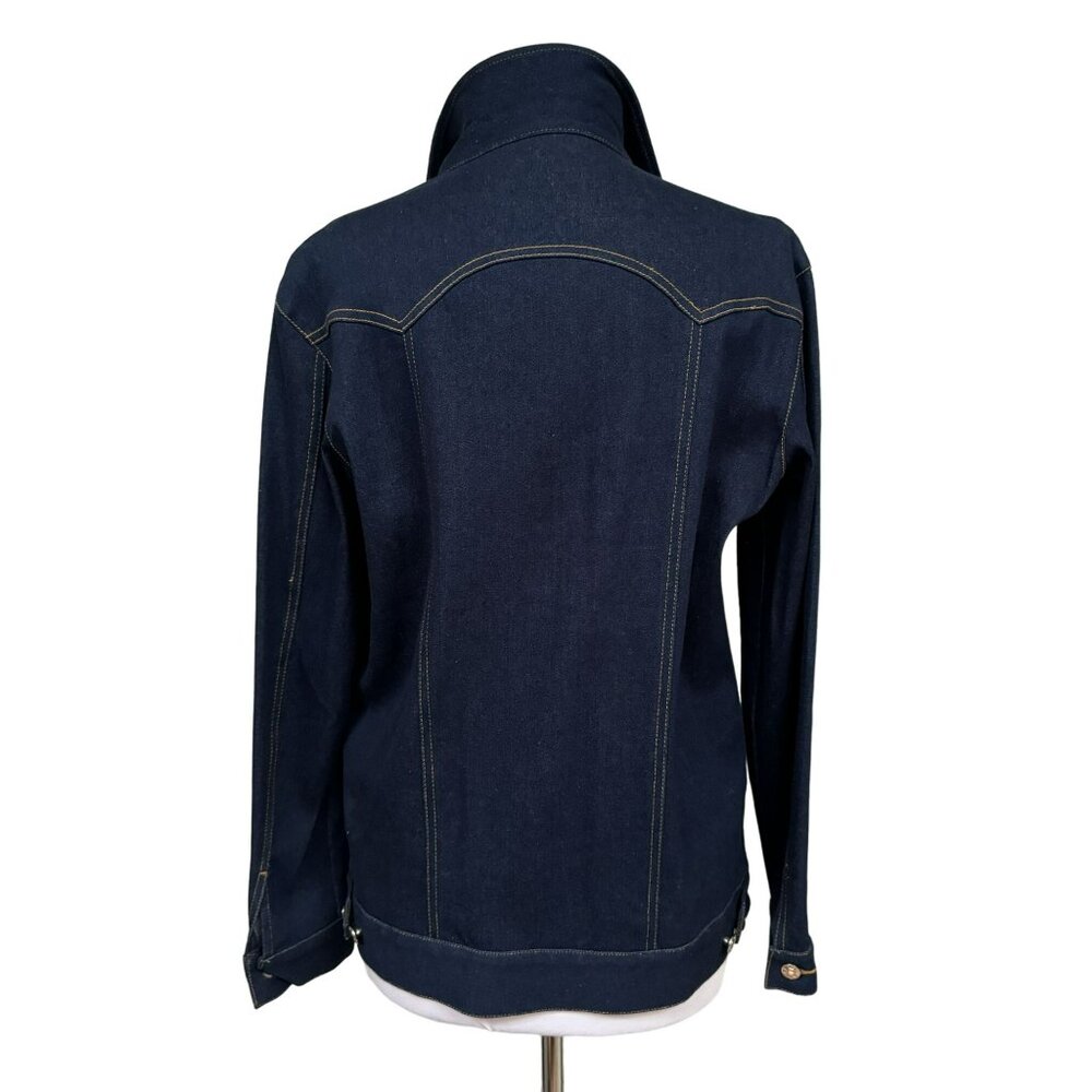 Diane's Essentials Women's New York Theme Beaded Embellished Denim Jacket Sz S - Picture 9 of 10